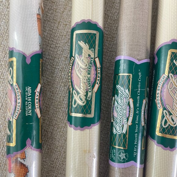 Charles Craft Classic reserve fabric aida Set of 6 embroidery kits - Picture 4 of 8